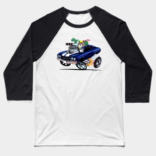 MONSTER MUSCLE 1970 Chevelle Blue Baseball T-Shirt